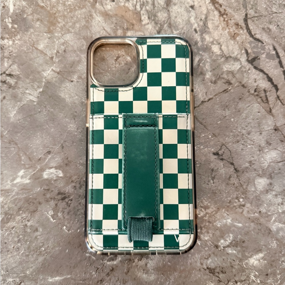 Green Checkered Phone Case
